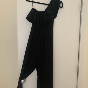 Black one shoulder jumpsuit